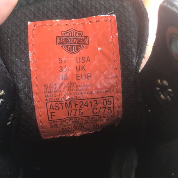 Black leather Harley boots - Picture 7 of 8